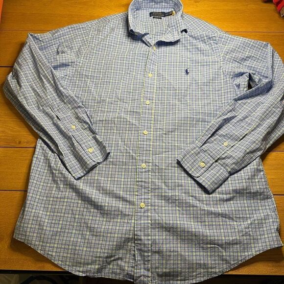 Polo Ralph Lauren classic fit long sleeve button up large 16.5 - Picture 1 of 5